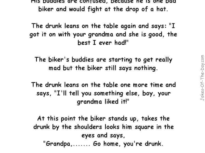 funny biker bar joke