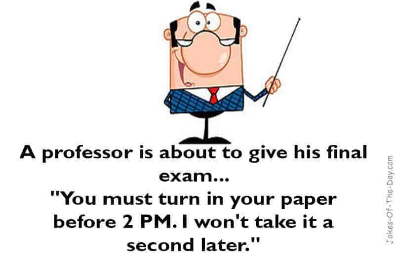 funny school joke about turning in an exam paper