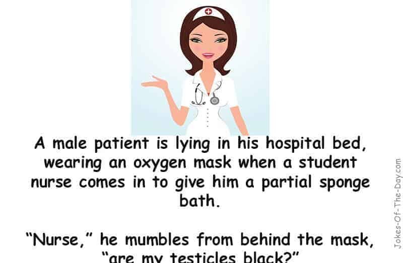 A student nurse gets a shock when her patient asks her to do this - funny joke