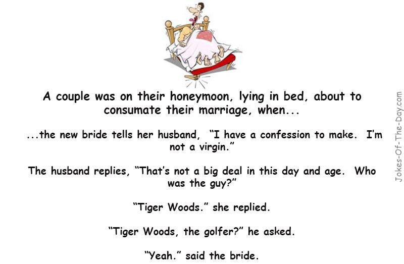 His new Wife had sex with Tiger Woods. But he surely didn't expect this... - funny joke