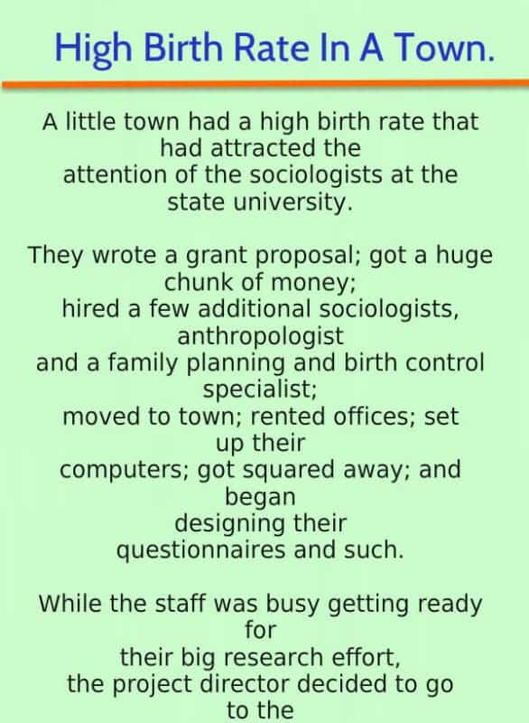 High Birth Rate In A Town. Funny Joke Of The Day