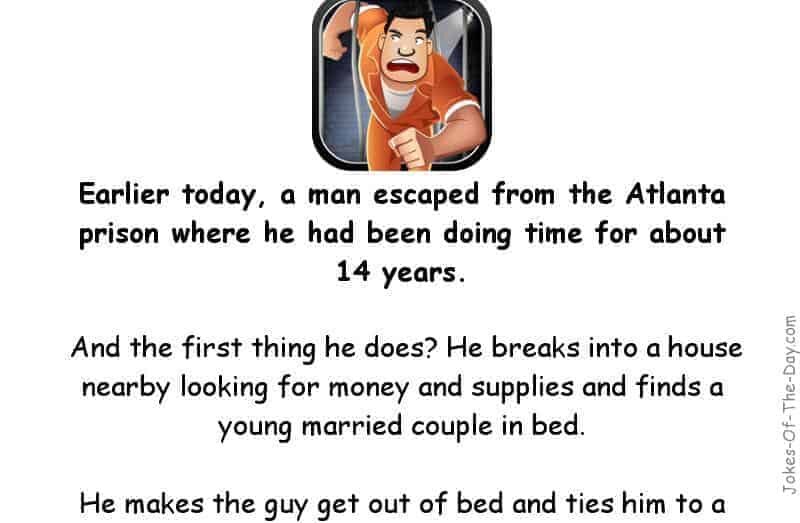 Man escapes from prison funny joke