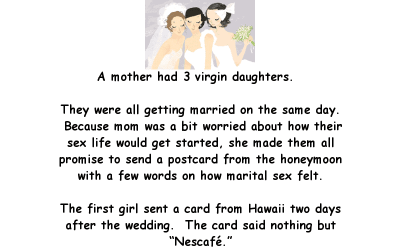 A mother had 3 virgin daughters - Funny Adult Humor