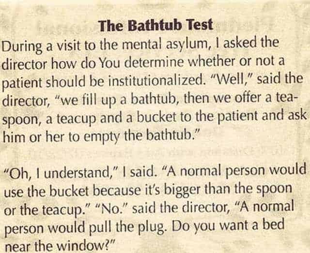 The Bathtub Test - Funny Clean Joke Of The Day