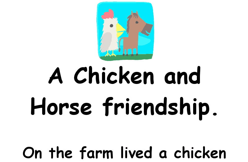 A chicken and horse friendship - funny joke of the day