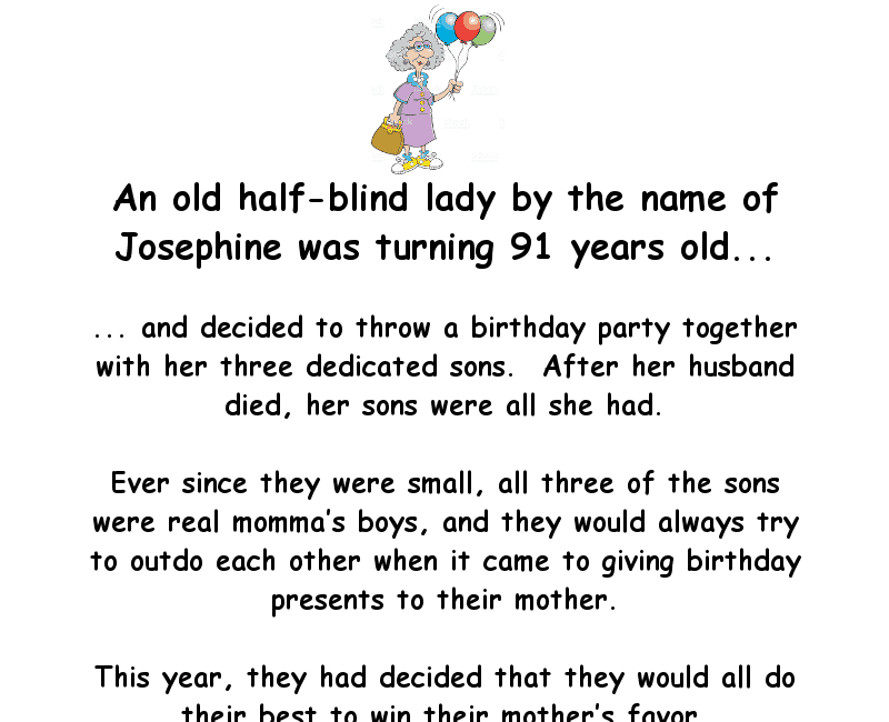 An Old Lady Has A Birthday Party – Jokes Of The Day