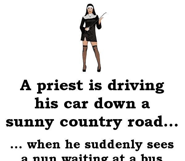A priest picks up a young nun - dirty joke