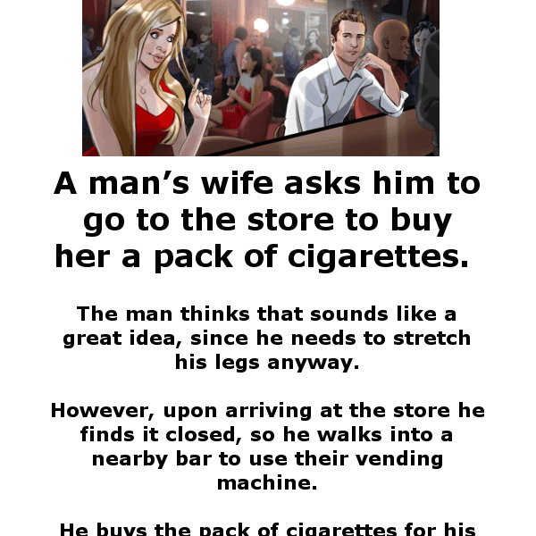 A man cheats on his wife - funny excuse joke
