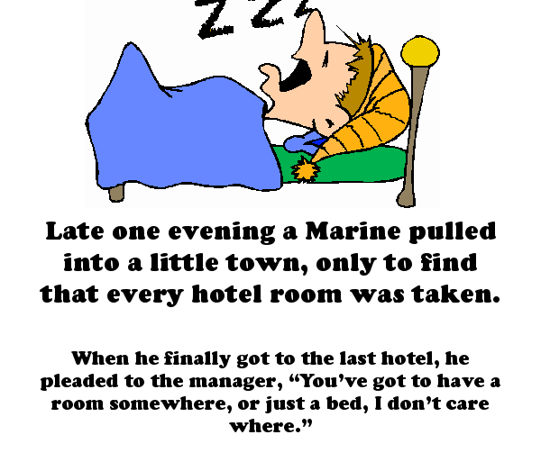 Funny marine joke and a guy snoring