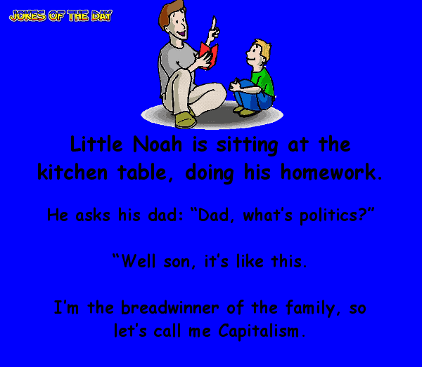 Little boy wants to know about politics - funny joke