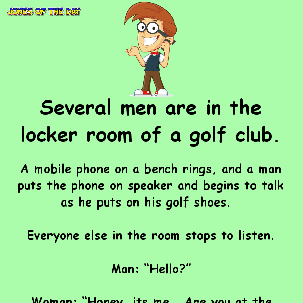 Man answers the phone in the locker room - funny clean joke