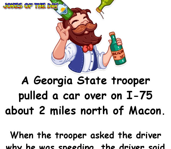 The trooper has a strange sobriety test