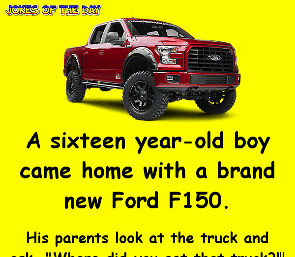 This boy gets a brand new truck for a bargain