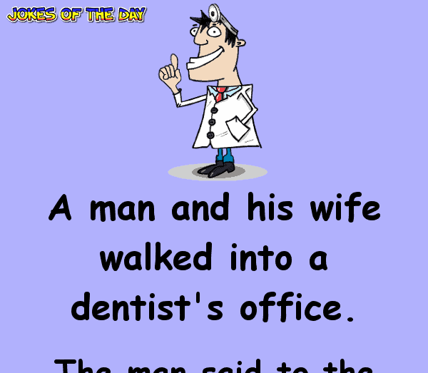 This brave man goes to the dentist