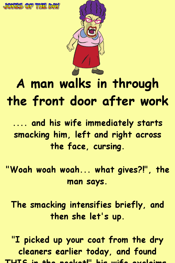 A man walks in through the front door after work  ‣ Jokes Of The Day 