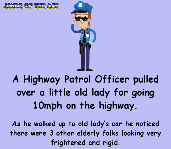 Clean Police Joke - The police officer laughed when the old lady said this