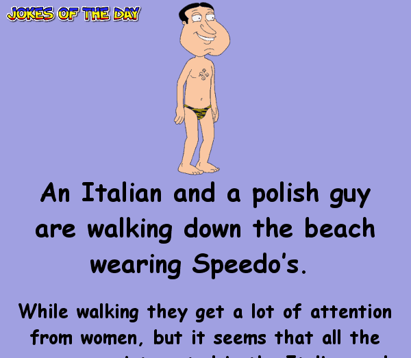 Funny Beach Joke - An Italian and a polish guy are walking down the beach