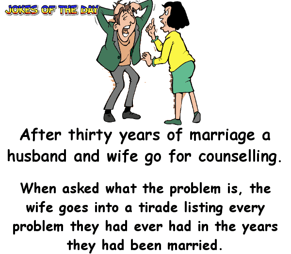 Funny Joke - A husband and wife go to counselling - but the husband didn't expect this to happen!
