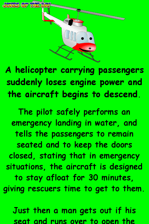 Funny Joke - The pilot was stunned when the man tried to do this