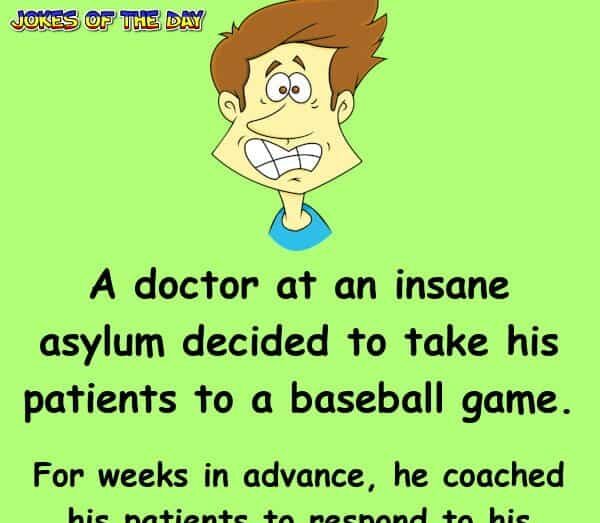 Clean Joke - A doctor at an insane asylum decided to take his patients to a baseball game