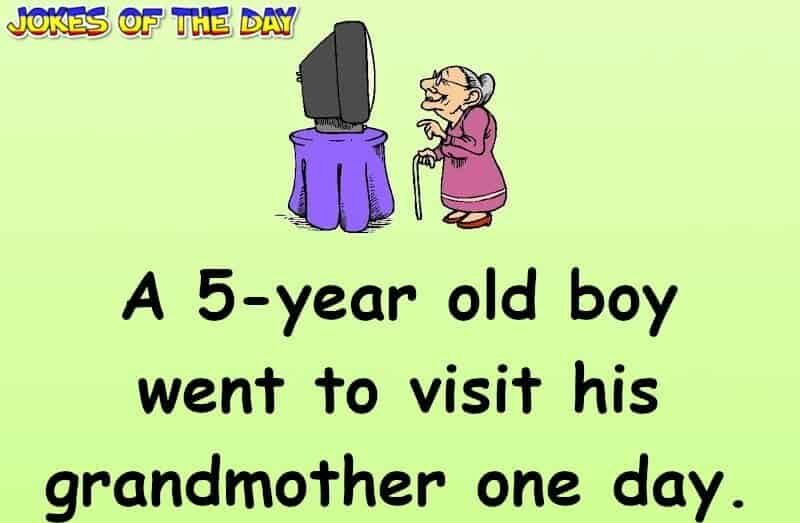 Adult Joke - Grandma explains to her grandson that the TV is her boyfriend