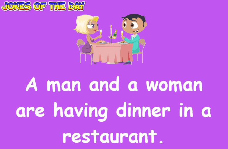 Dirty Humor - The waitress notices a man sliding under a table
