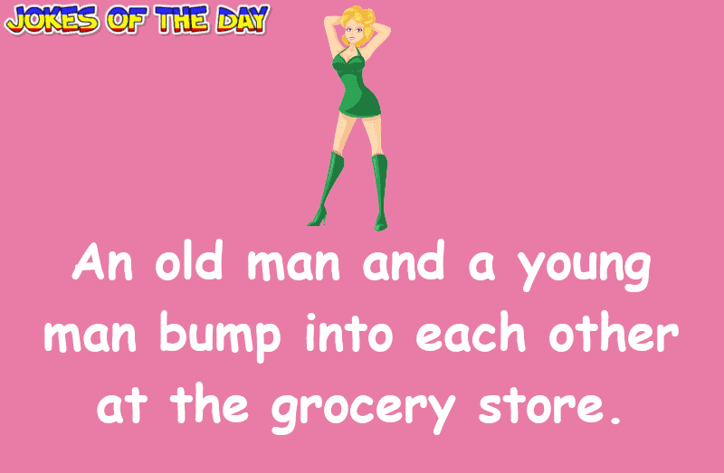 Funny humor - An old man and a younger man lose their wives in the supermarket