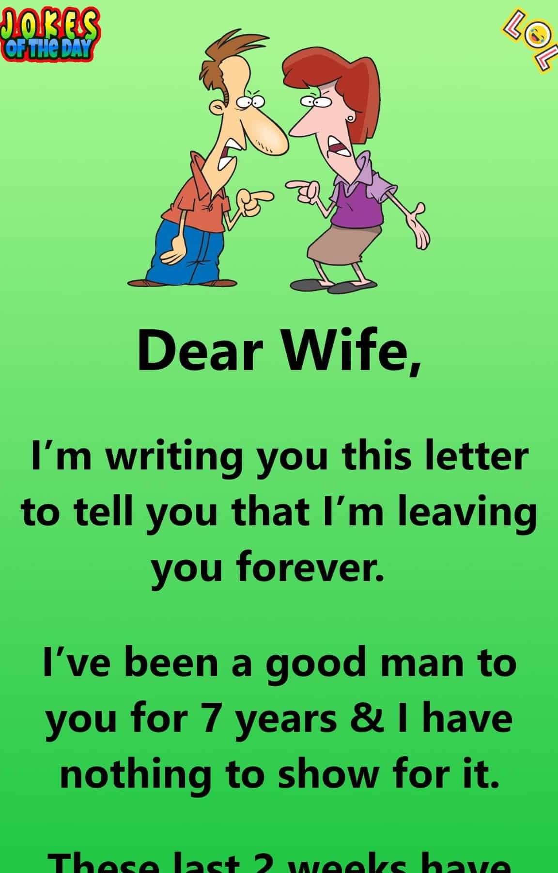 Humor - A Man Decides To Leave His Wife – Her Reply Is Priceless  ‣ Jokes Of The Day 