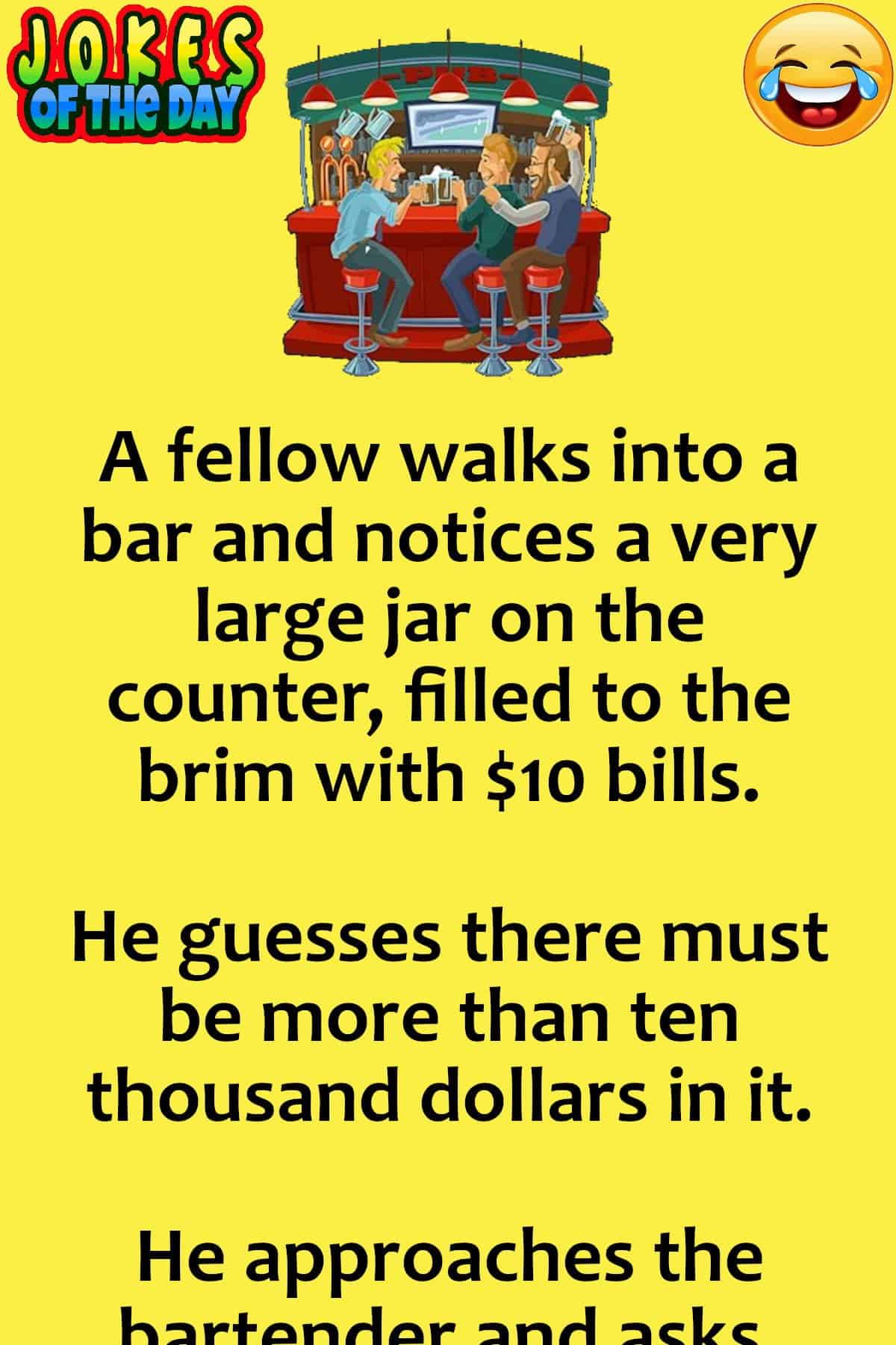 Silly Joke - A man takes the bartenders bet