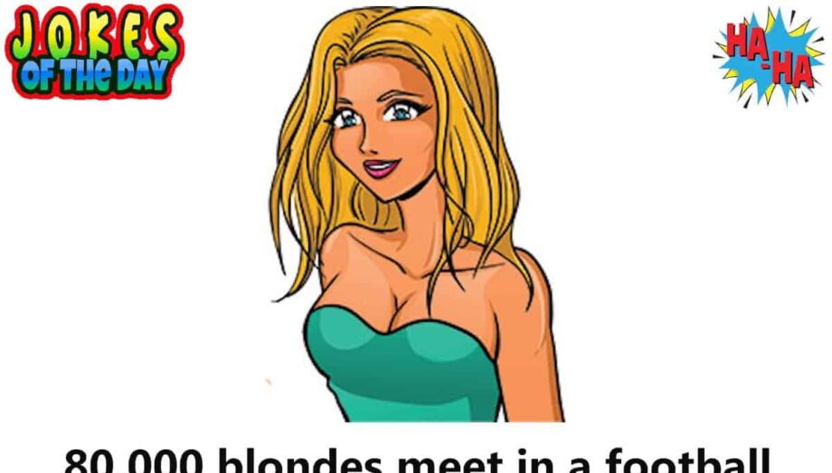 80,000 blondes meet in a football stadium for a “Blondes Are Not Stupid” Convention