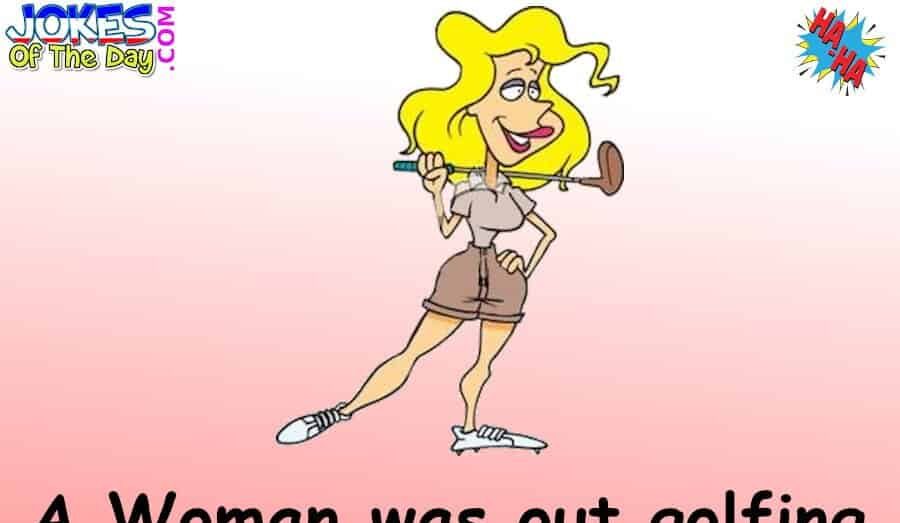 Marriage Humor - A woman is out golfing and finds a frog trapped in the woods