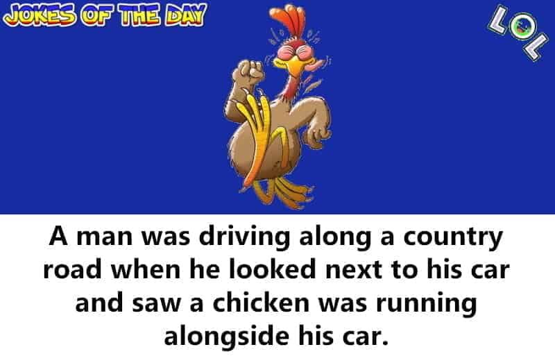 The man was amazed to see a three legged chicken running 50mph