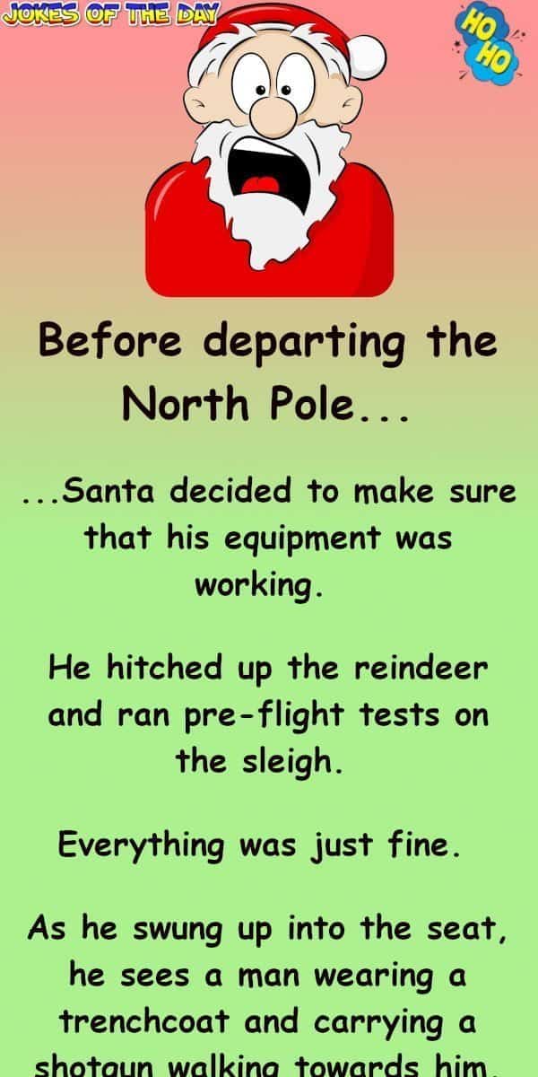 Santa get a pre-flight check from the FAA - Funny Christmas Joke - Jokesoftheday com