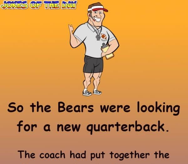 So the Bears were looking for a new quarterback - American Football Joke - Jokesoftheday com