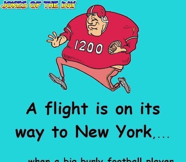 The football player refuses to leave first class - 'til this happens - Funny Humor - Jokesoftheday com