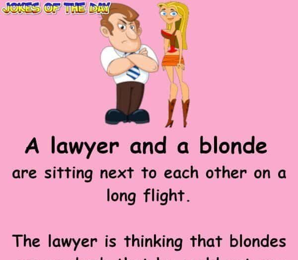 The lawyer asks if the blonde would like to play a fun game - Funny Joke - Jokesoftheday com