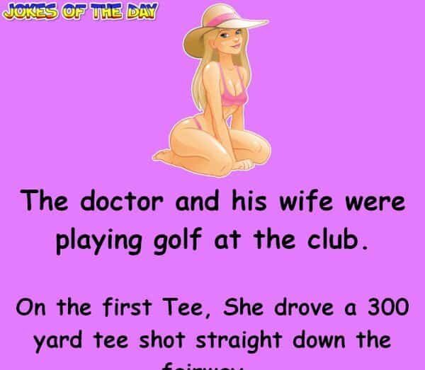 His wife was taking lessons - She did this - Funny Joke - Jokesoftheday com