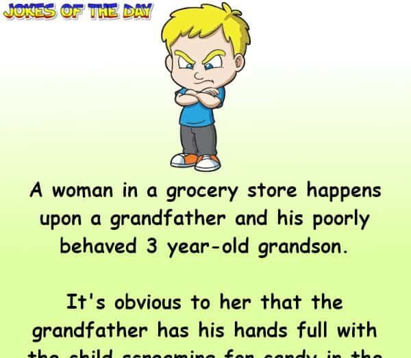 The woman was amazed at Gramps' tolerance - Funny Joke - Jokesoftheday com