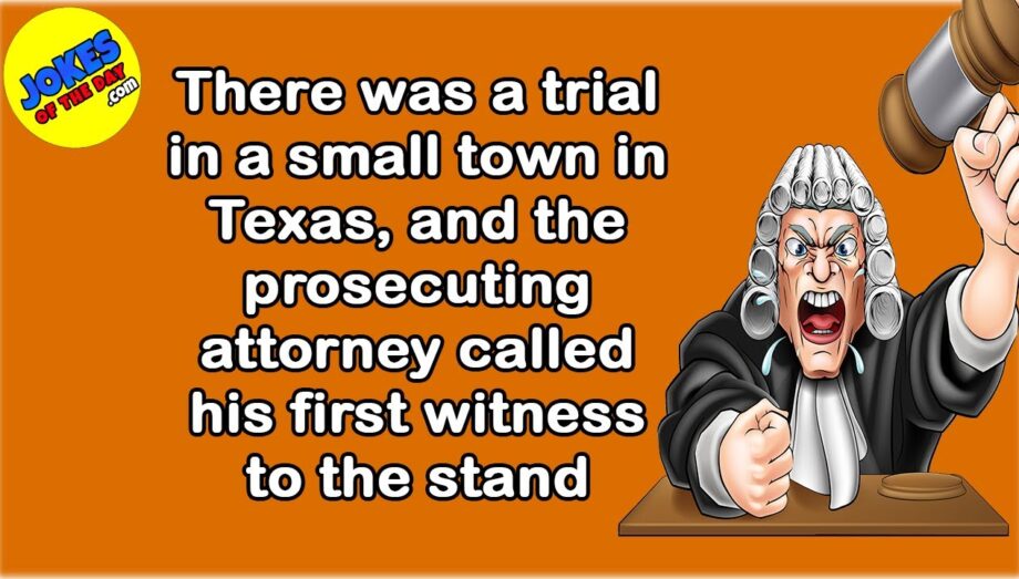 Funny Joke: There was a trial in Texas, and the prosecutor called his first witness to the stand