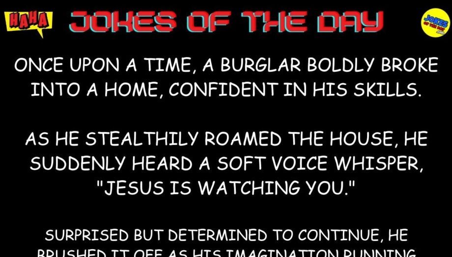 FUNNY JOKE - The burglar breaks into a home...