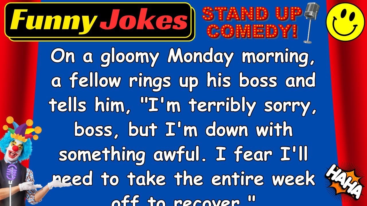 😁 FUNNY (adult) JOKES 😁 - His boss suggests something naughty to recover from his illness...