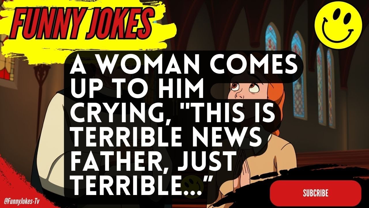 😁 FUNNY JOKES 😁 - The woman is mortified and tells her Priest about it!