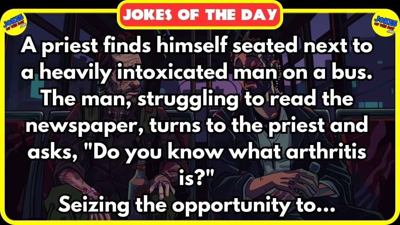 Hilarious Bus Encounter: The Priest and the Drunk's Arthritis Mystery 😂 | Jokes Of The Day ✔️