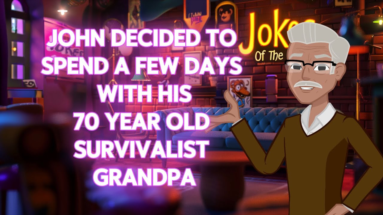🤣 𝗙𝗨𝗡𝗡𝗬 𝗝𝗢𝗞𝗘 👉  John visited his survivalist grandpa at his cabin in the woods 🤣 𝗝𝗼𝗸𝗲𝘀 𝗢𝗳 𝗧𝗵𝗲 𝗗𝗮𝘆