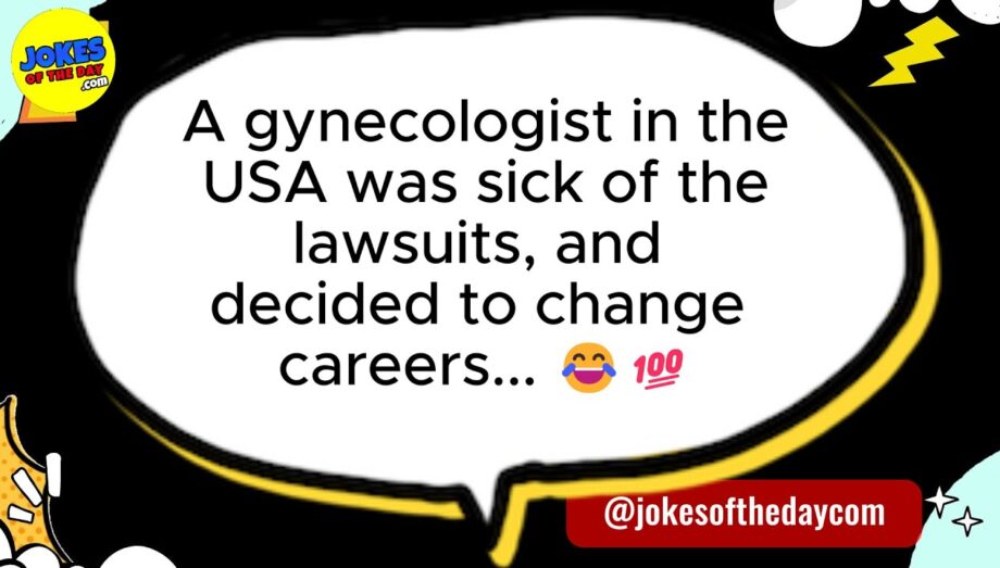 🤣 ADULT JOKE 👉 A gynecologist in the USA was sick of the lawsuits, & decided... 😂💯 𝗝𝗼𝗸𝗲𝘀 𝗢𝗳 𝗧𝗵𝗲 𝗗𝗮𝘆