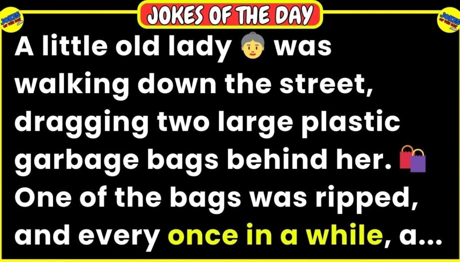 🤣 𝗔𝗗𝗨𝗟𝗧 𝗝𝗢𝗞𝗘 𝗢𝗙 𝗧𝗛𝗘 𝗗𝗔𝗬! 👉 A policeman stops a little old lady dragging two bags... 😂 𝙁𝙪𝙣𝙣𝙮 𝙅𝙤𝙠𝙚𝙨