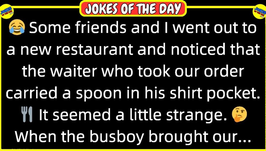 🤣 𝗕𝗘𝗦𝗧 𝗝𝗢𝗞𝗘 𝗢𝗙 𝗧𝗛𝗘 𝗗𝗔𝗬! 👉 The waiter had a string hanging from his fly... 😂 𝙁𝙪𝙣𝙣𝙮 𝙅𝙤𝙠𝙚𝙨