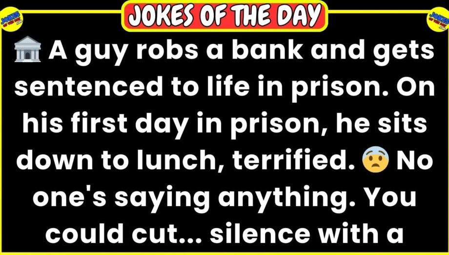 🤣 𝗙𝗨𝗡𝗡𝗬 𝗔𝗗𝗨𝗟𝗧 𝗝𝗢𝗞𝗘 👉 A guy robs a bank and gets sentenced to prison for life... 😂 𝙅𝙤𝙠𝙚 𝙊𝙛 𝙏𝙝𝙚 𝘿𝙖𝙮