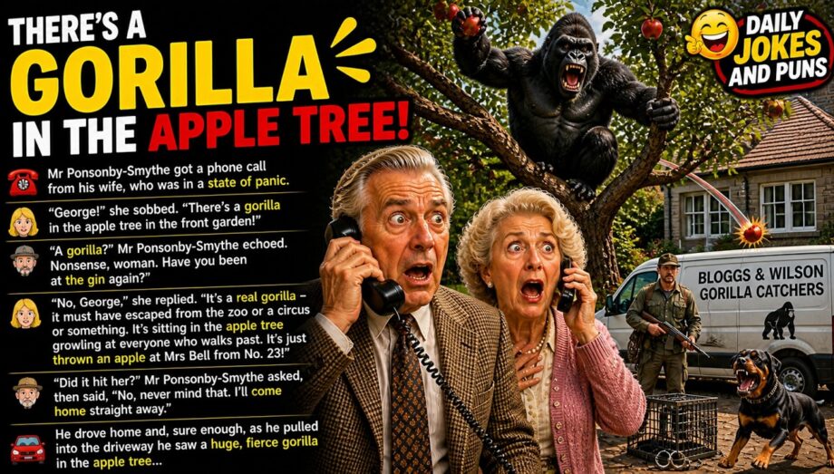 Daily Joke: Gorilla in the Apple Tree | Funny Story, Short Joke, Comedy Video 😂